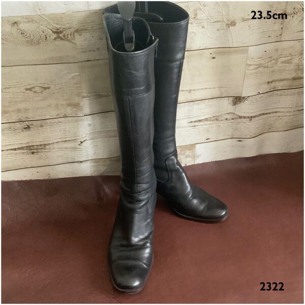 マリークラブ【23.5cm】ロングブーツ☆クリーニングお手入れ済2322