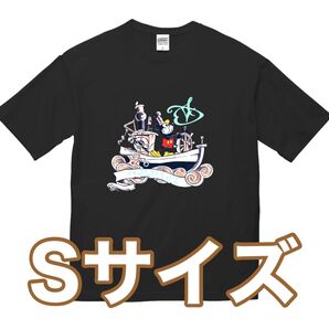 【新品】Sサイズ ミッキーマウス 蒸気船ウィリーSteamboat Willie Tee Black