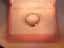 ルビー付指輪 ルビー０,５１・ダイヤ０,１１ 指輪ＰＷＧ９ サイズ約１０位 5万円以下_画像6