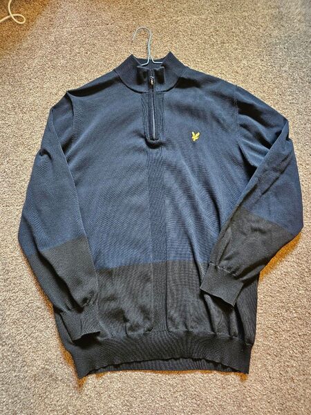 美品☆ライル&スコット ハーフジップセーター Lサイズ ネイビー