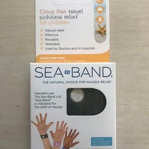 新品正規品 シーバンド 酔い止め キッズ カーキ 乗り物酔い
