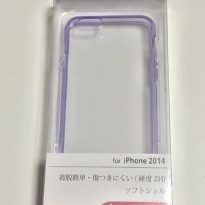 匿名送料込 docomo select iPhone6 iPhone6s用 カバー ソフトシェル ケース バイオレット紫クリア 透明 新品 アイフォーン6s アイホン6/CJ7