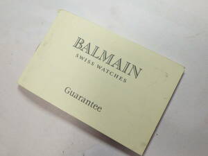 BALMAIN バルマン　古いギャランティー保証書　@536