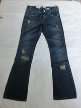 USA購入 ダメージ加工あり リーバイス【Levi's #518 SUPERLOW BOOT CUT】 デニムジーンズUS ジュニア1Mサイズ 新品未使用_画像1