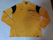 激レア USA購入 Nike【DRI FIT】USカレッジ【OREGON DUCKS】Webfoots Elite Coaches Half-Zip ジャケットUS Lサイズ イエロー_画像2