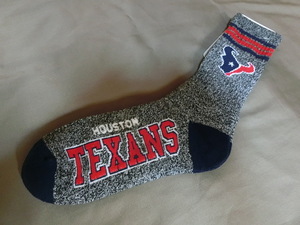 USA購入 NFLアメフト【NFL TEAM APPAREL】 ヒューストン テキサンズ 【HOUSTON TEXANS】 ロゴ刺繍入りソックス新品未使用