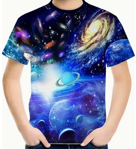 送料無料!【宇宙惑星太陽系】半袖Tシャツ欧米170(日本Lサイズ相当)シャツメンズレディース・おしゃれ