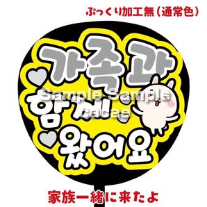 【即購入可】ファンサうちわ文字 カンペ団扇 規定内サイズ メンカラ コンサート ライブ 推し色 家族一緒に来たよ ハングル 韓国語