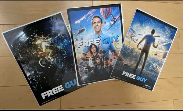 フリーガイ オリジナルビジュアルシート3枚セット 映画 Free Guy フリーガイ 3枚セット
