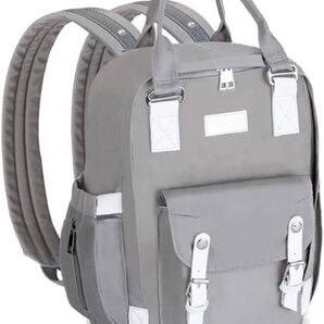 バッグ リュック 保温ポケット 大容量 ベビー用品収納 グレー
