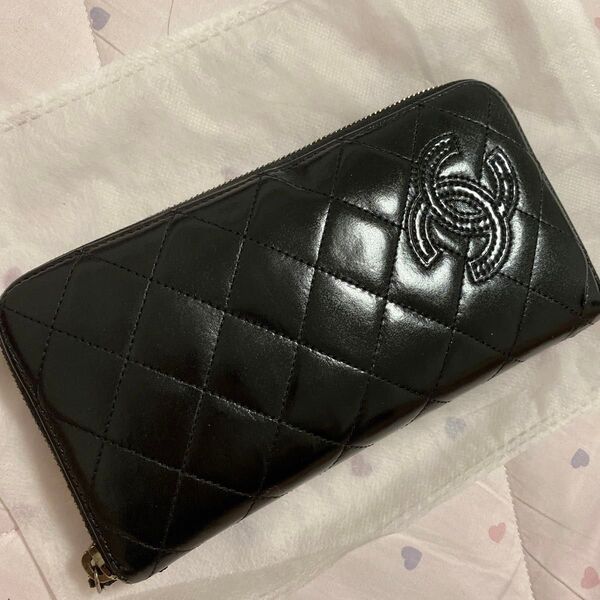 CHANEL☆マトラッセ☆ラウンドファスナー長財布☆