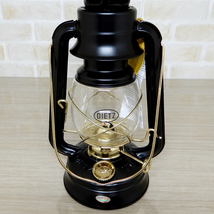 替芯付【送料無料】新品 Dietz #76 Original Oil Lantern - Black Brass Trim 日本未発売 ◇デイツ 黒金 ブラック ハリケーンランタン 真鍮_画像2