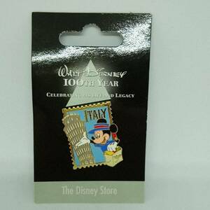! Disney store Japan pin badge Walt Disney 100th Year The Disney Store Italy Mickey 2001 year new goods unused pin 