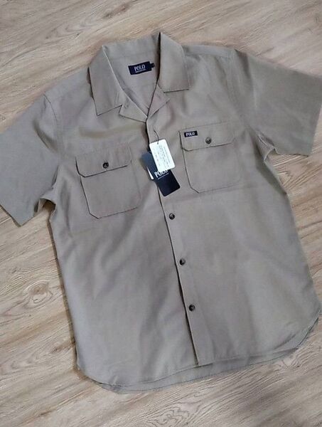 POLO ワークシャツ ベージュ L