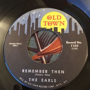 THE EARLS US Press 7inch REMEMBER THEN Doo Wop ロカビリー