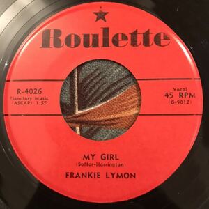 FRANKIE LYMON US Original 7inch MY GIRL Doo Wop ロカビリー
