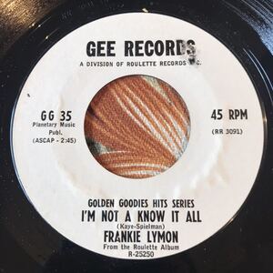 Frankie Lymon & The Teenagers Teenage Love / I'm Not A Know It All 7inch Doo Wop ロカビリー