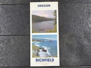 ●即決●アメリカ [RICHFIELD] ロードマップ 1968年版 オレゴン州【RM-047】★ビンテージ 道路地図 (RM)＝全国送料185円で何冊でも同梱可