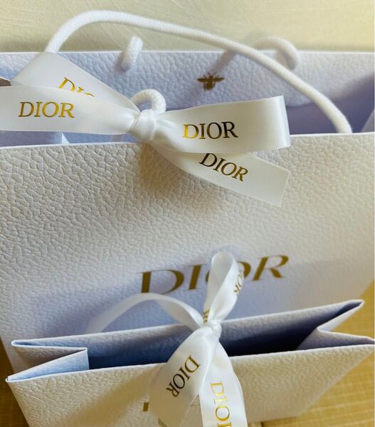 新品未使用 Dior ディオール ショッパー+ギフトラッピング ショップ袋 紙袋 白