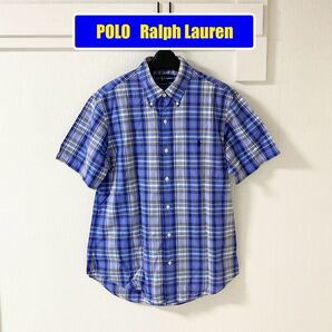 ポロ ラルフローレン メンズ タータンチェックデザイン ボタンダウン半袖シャツ POLO RALPH LAUREN