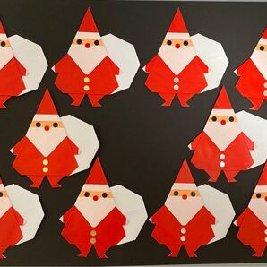 【20枚】折り紙 サンタ ハンドメイド クリスマス 冬 イベント