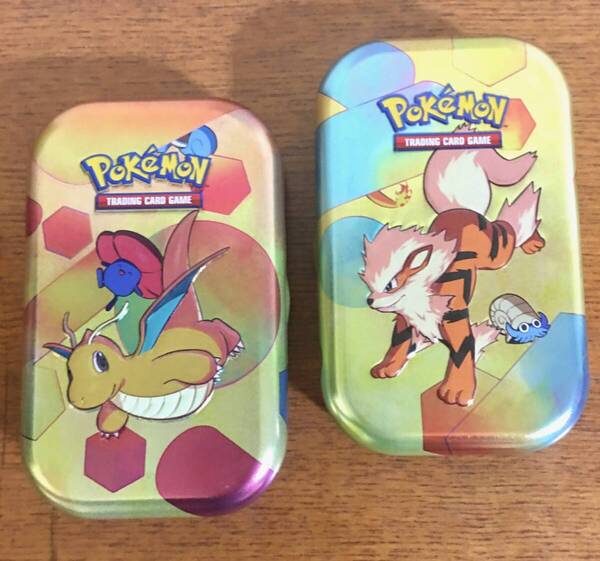 海外限定 ポケモン 151 カイリュー & ウインディ ミニ 缶 tin