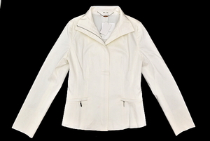 L-904* new goods unused *ef-de ef-de franc dollar * spring autumn made in Japan eggshell white color stand-up collar fly front jacket 7 number S