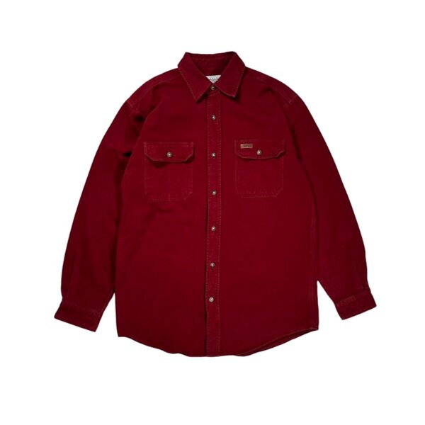 carhartt L/S heavy cotton shirt maroon