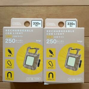 ダイソー 充電式cobライト 250ルーメン 2個セット ベージュ
