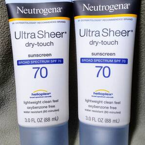 ■送料無料■2個 ニュートロジーナ SPF70 ウルトラシアードライタッチサンスクリーン 88ml Neutrogena Ultra Sheer Dry-Touch Sunscreen