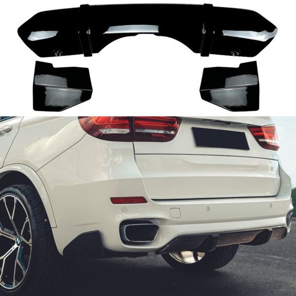 【送料無料】 リアバンパー ディフューザー ブラック タイプ2 BMW X5 F15 Mスポーツ 2014-2018 リア スポイラー カナード ブレード