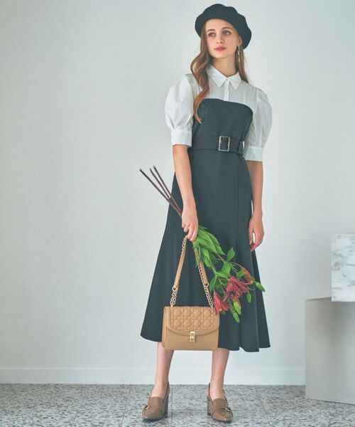 シャツドッキングビスチェワンピ 秋服 Noela ノエラ