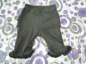 * girl size 60~70 black series trousers hip . hem. frill . lovely!