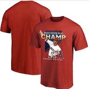 【新品】大谷翔平 2023 ホームラン王 獲得記念Tシャツ レッド メンズ MLB fanatics エンジェルス