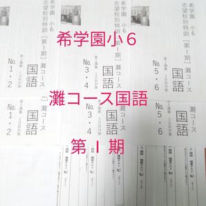希学園小6 灘コース国語 第Ⅰ期 テキスト&復習テスト