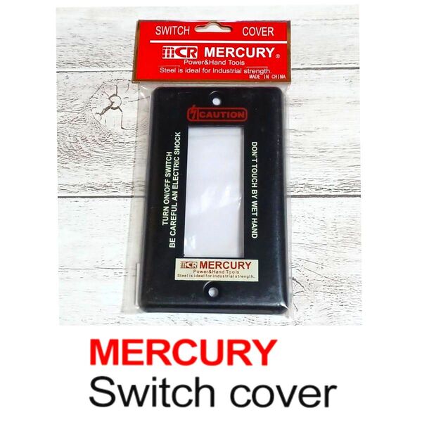 【MERCURY 】スイッチプレート/カバー 3口タイプ(1枚) COLOR:マットブラック/インテリア