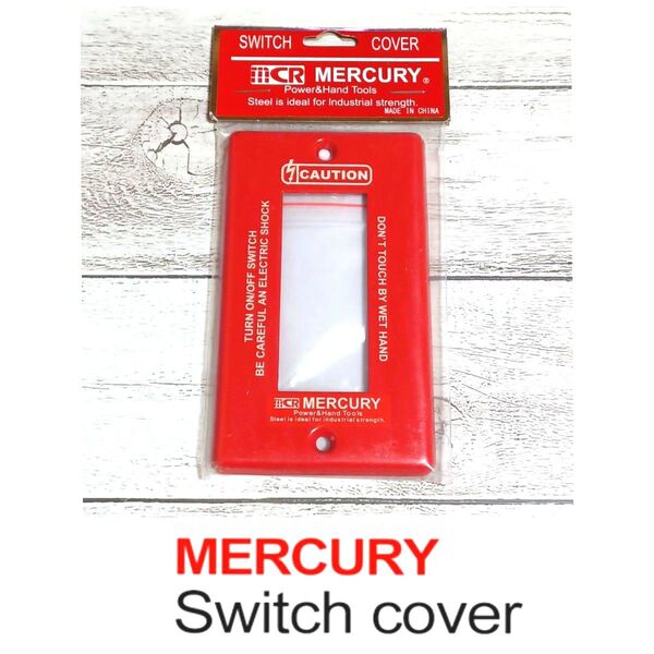 【MERCURY 】スイッチプレート/カバー 3口タイプ(1枚) COLOR:レッド/インテリア
