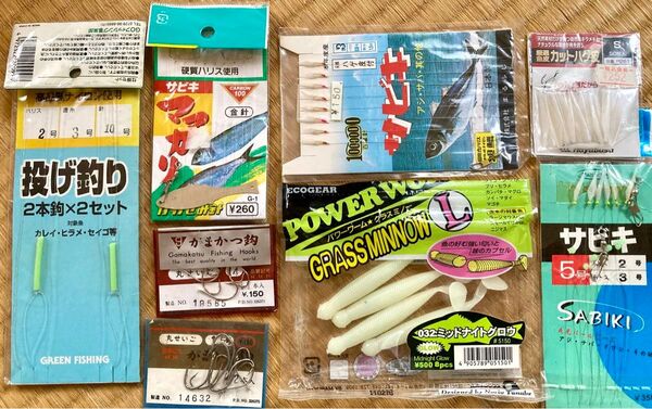 釣針、仕掛け中古品セット アジ イサキ 釣具