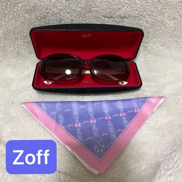 Zoff ディズニーコラボ デイジーサングラス (眼鏡拭き&ケース付き) 少し傷ありのためお値下げ中