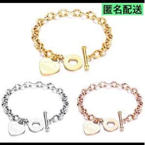 シンプル レディース おしゃれ ローズゴールド ハート ブレスレット ゴールド ハートブレスレット ピアス ネックレス
