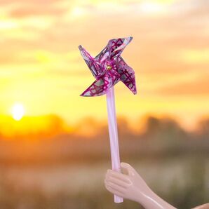 No.216 ミニチュアかざぐるま オリジナル 世界に1つだけの ドール用 小物 回らないかざぐるま ハンドメイド