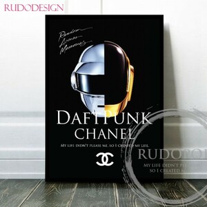 A2 size frame ending [dafto punk (Daft Punk) brand oma-ju art poster Chanel ]#2