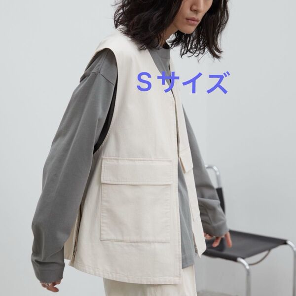 WYM MILITARY ZIP SIDE SLIT VEST Sサイズ