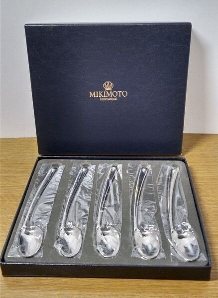 廃盤 MIKIMOTO ミキモトパール付きスプーン5本セット
