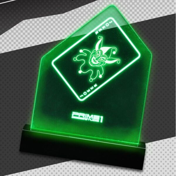 LED アクリル パネル ジョーカー カード DC コミックス レア 希少 ライト 台座