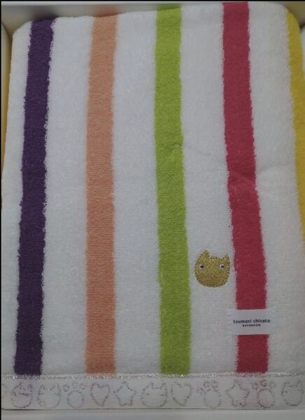 【値下げ中】tsumori chisato バスタオル ネコストライプ