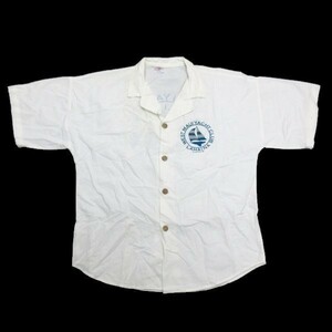 k Lazy shirt /crary shirts. collar shirt / short sleeves shirt [M]* white MENS