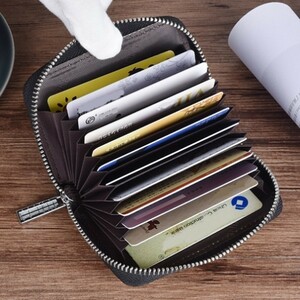  folding in half card inserting coin case round fastener multifunction purse free shipping card go in 10 sheets width length 32L