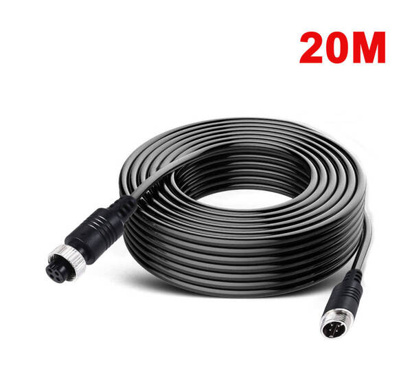 【20m】4ピン航空ビデオ延長ケーブル 12V/24V 監視カメラ モニター