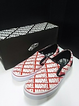 最値定価7020円!新品!正規品!ダブルネームモデル!バンズVANS×マーベルMARVEL スリッポンSLIP ON スニーカー レッド/ホワイト/ブラック 27_画像5